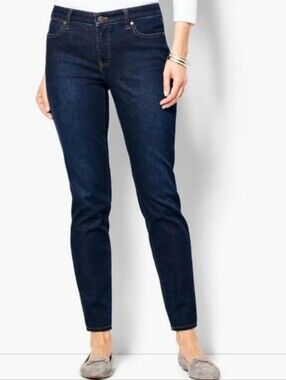 Talbots Flawless Five-Pocket Dark Blue Petite Jeans